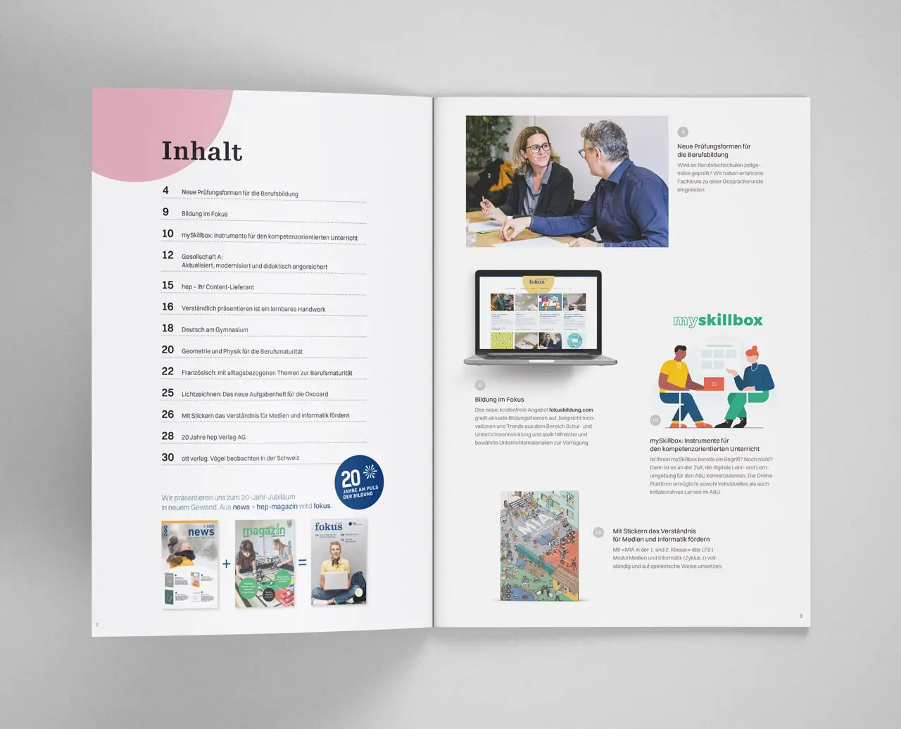 Gestaltung und Umsetzung für Kundenmagazin