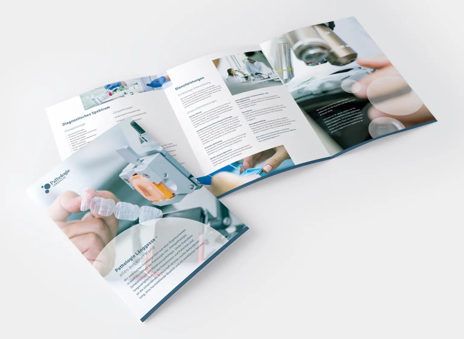 Gestaltung von Imagebroschüre für Pathologie