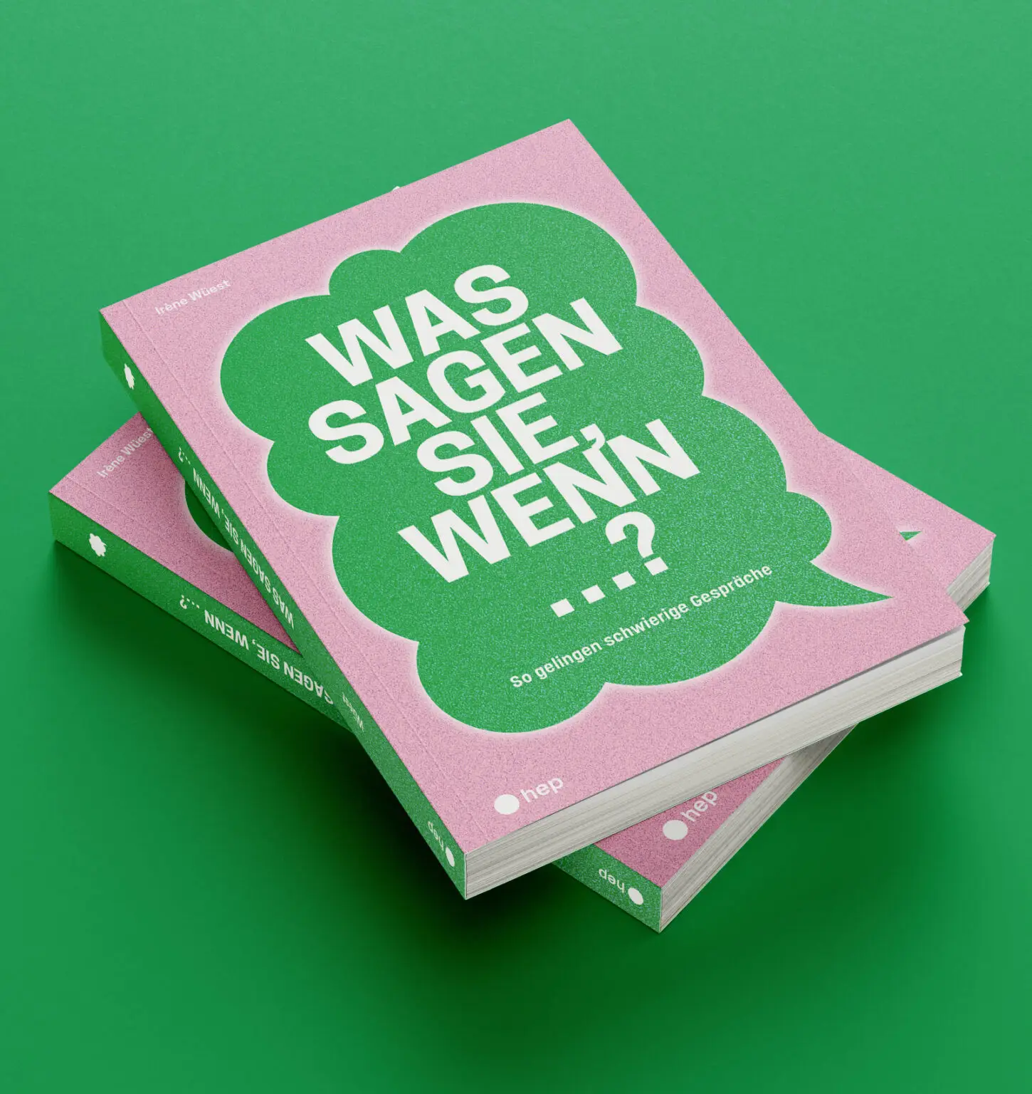 Gestaltung Buchumschlag (Grün + Rosa)