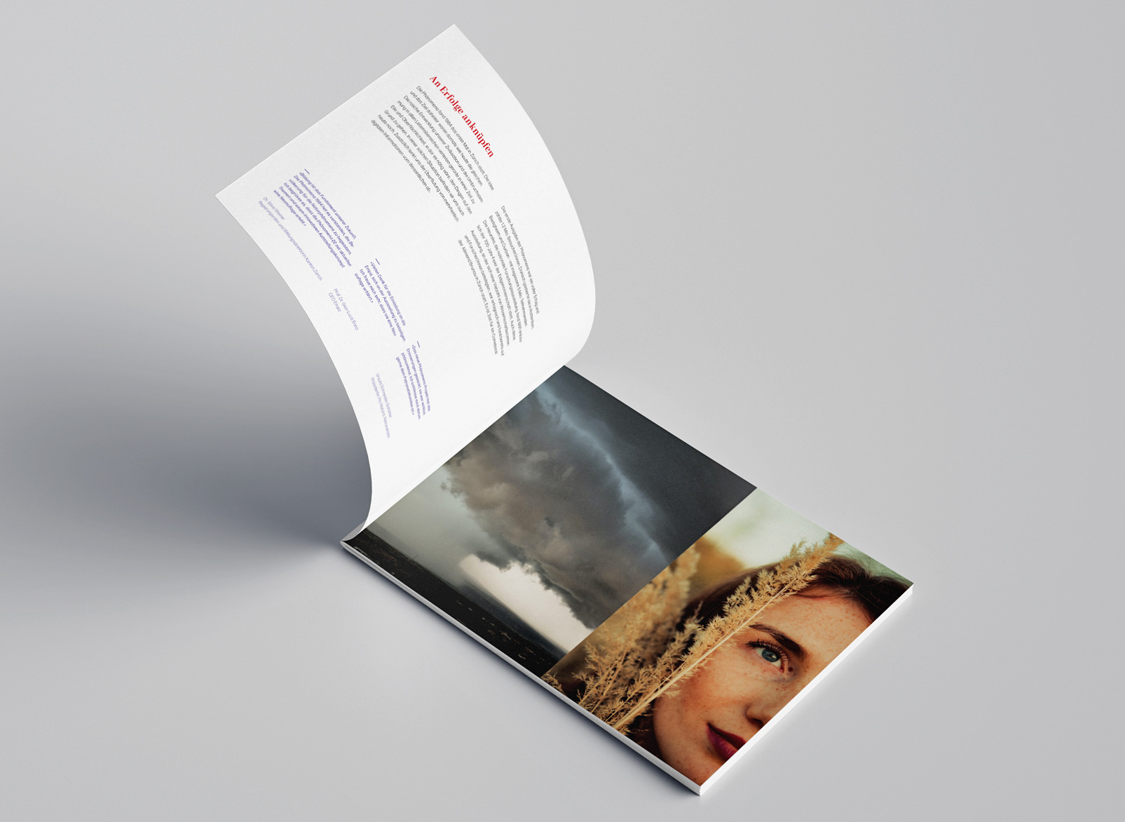 Layout und Gestaltung der Broschüre für die Phänomena, eine interaktive Erlebnisausstellung