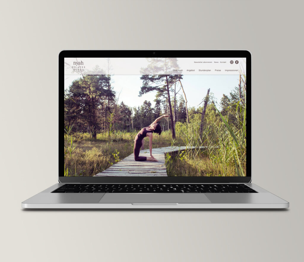 Website für nyah Pilates & Yoga