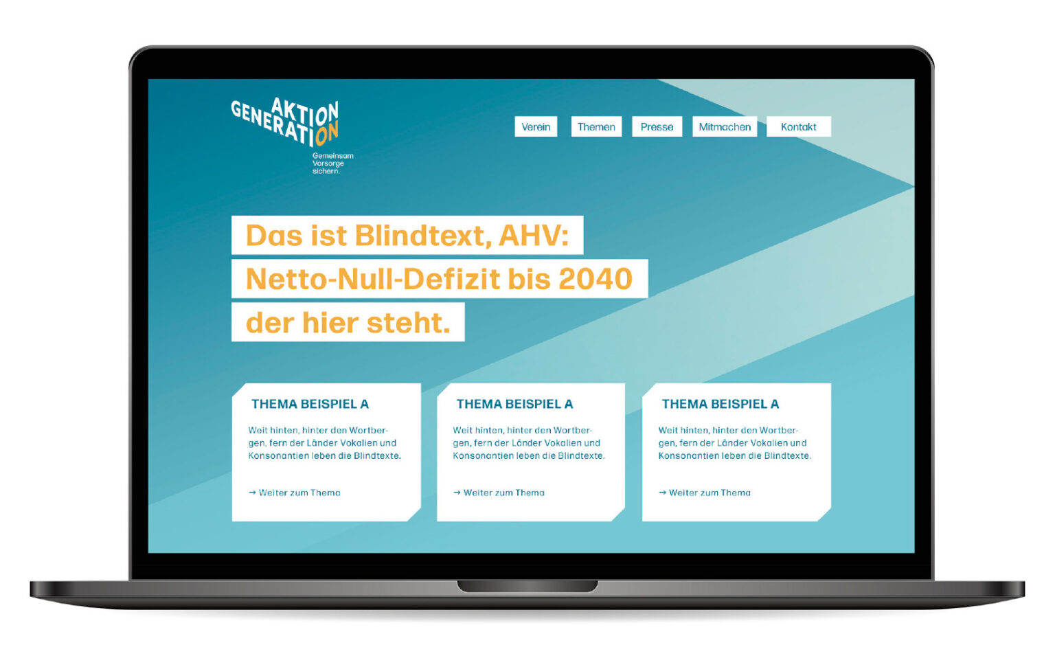 Screendesign – Corporate Design für Generation Aktion