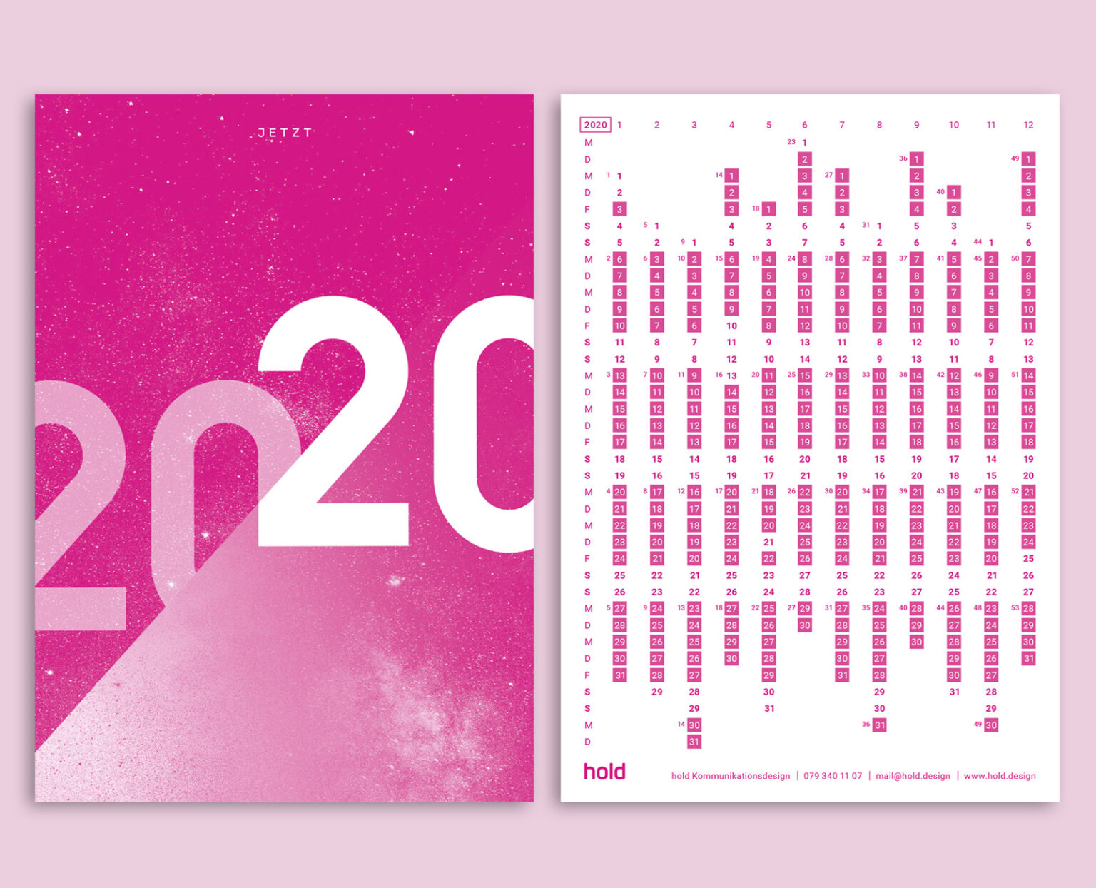 Grafik Bern, Design für Jahreskalender 2020
