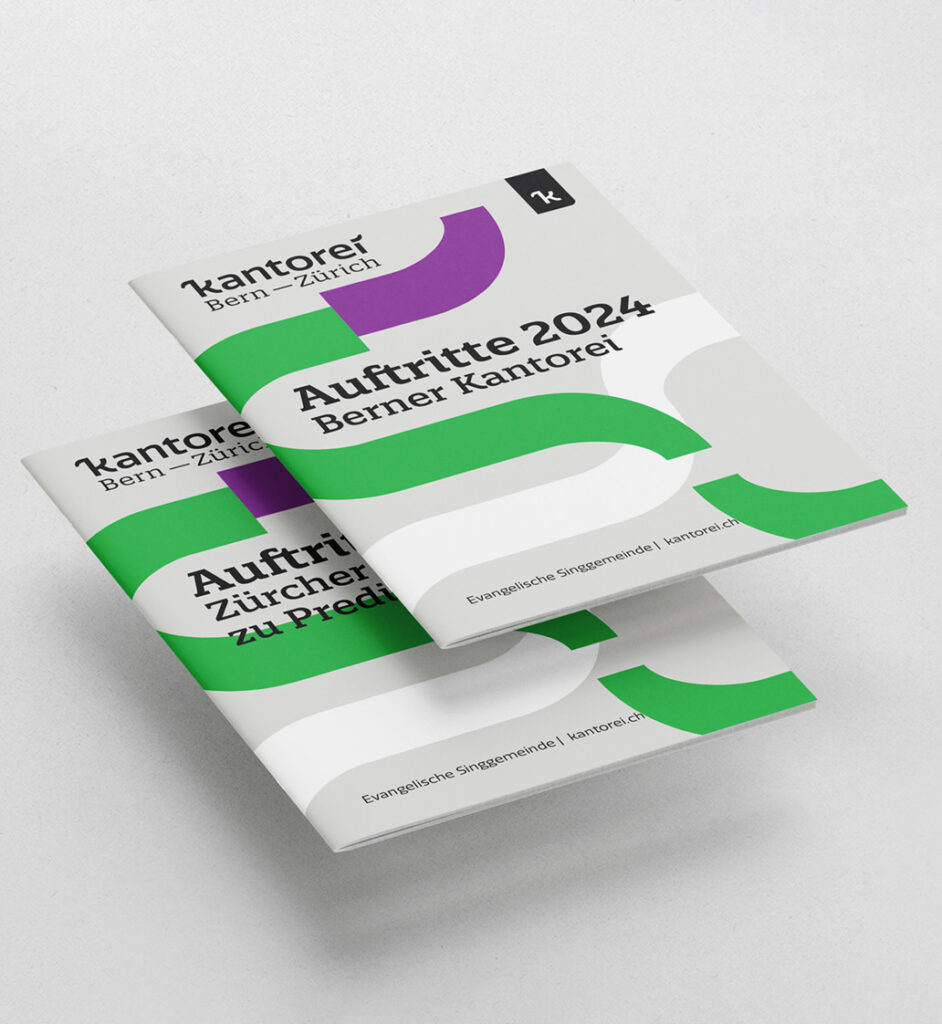 Corporate Design, Merkenauftritt für Berner Kantorei (Gestaltung Programmheft)