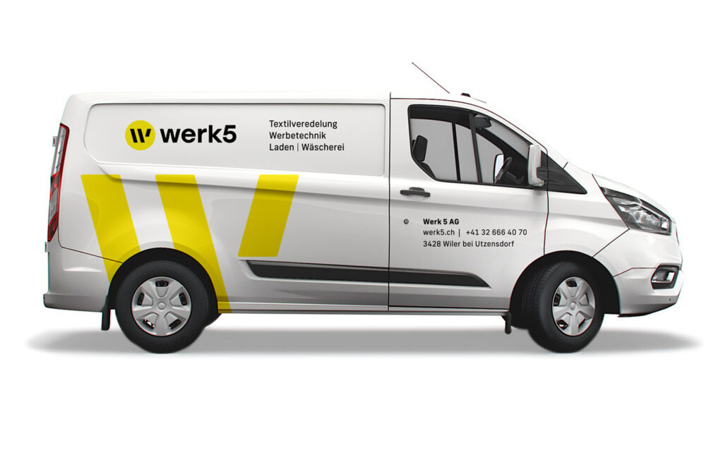 Corporate Design, Beschriftungskonzept für Fahrzeuge