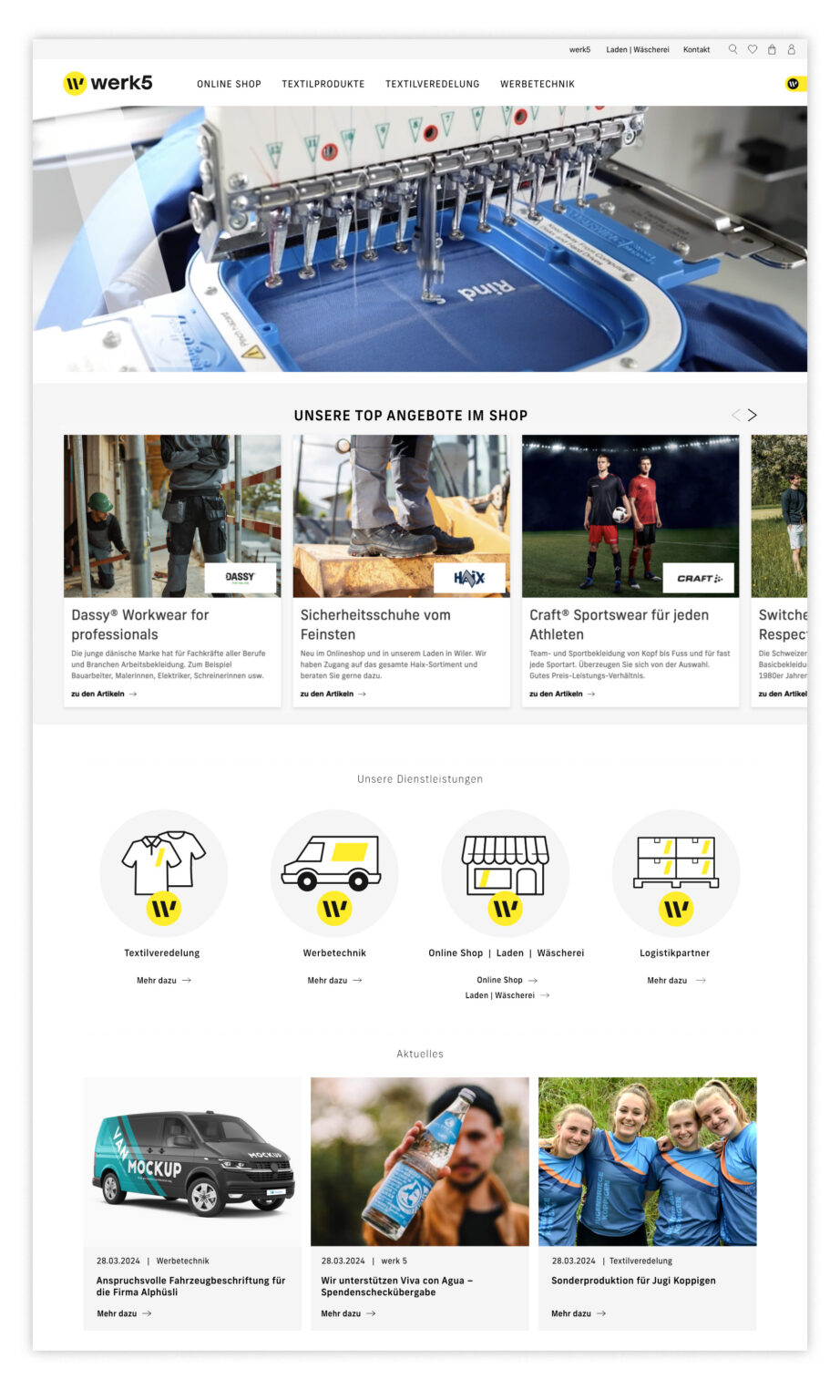 Webdesign für Firmenwebsite und Onlineshop