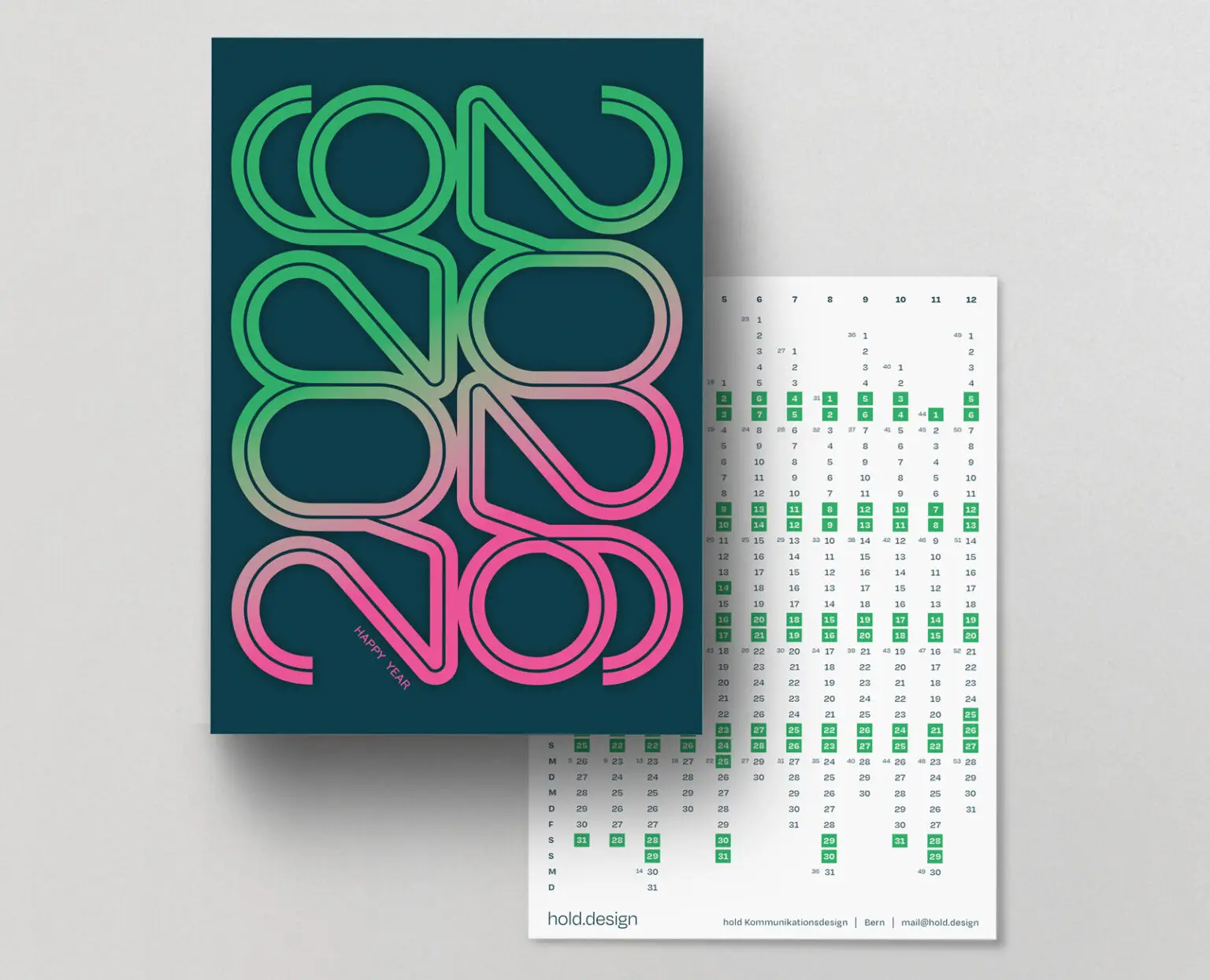 Grafik-Design, Kalender 2025, Grafikbüro Bern