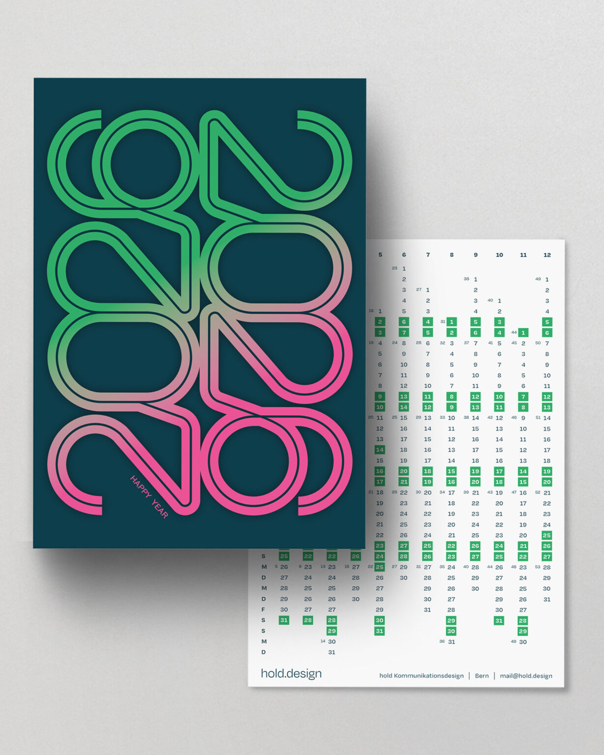 Jahreskalender 2026 Grafikdesign