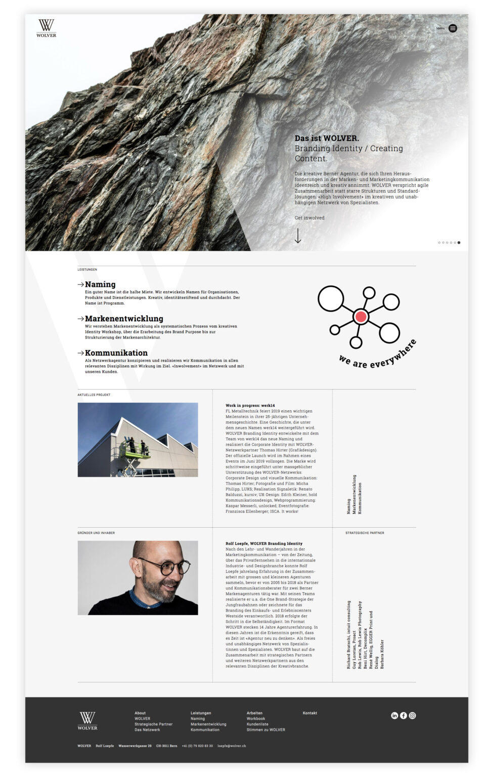 Webdesign, Website für WOLVER